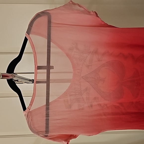 Woman's,  Affliction,  T-shirt , size L, light and dark pink - Picture 4 of 5